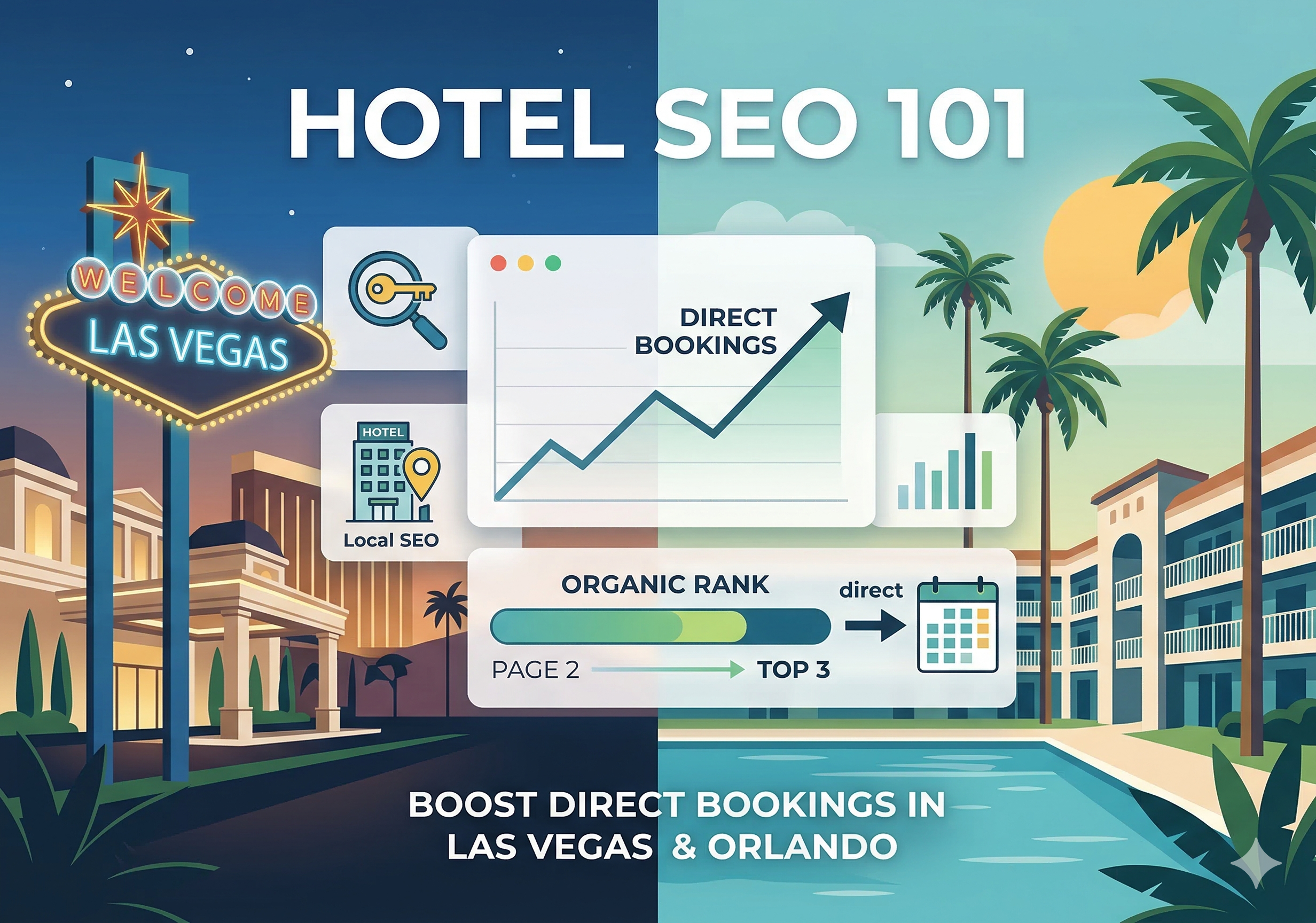 Hotel SEO 101 Boost Direct Bookings in Las Vegas & Orlando
